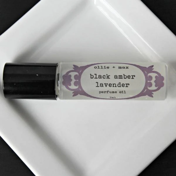 Black Amber and Lavender Vegan Perfume Oil - Image 4