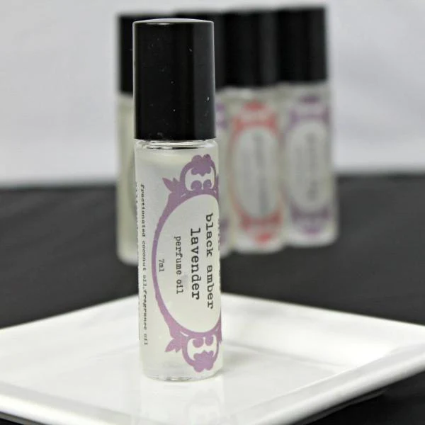 Black Amber and Lavender Vegan Perfume Oil - Image 5