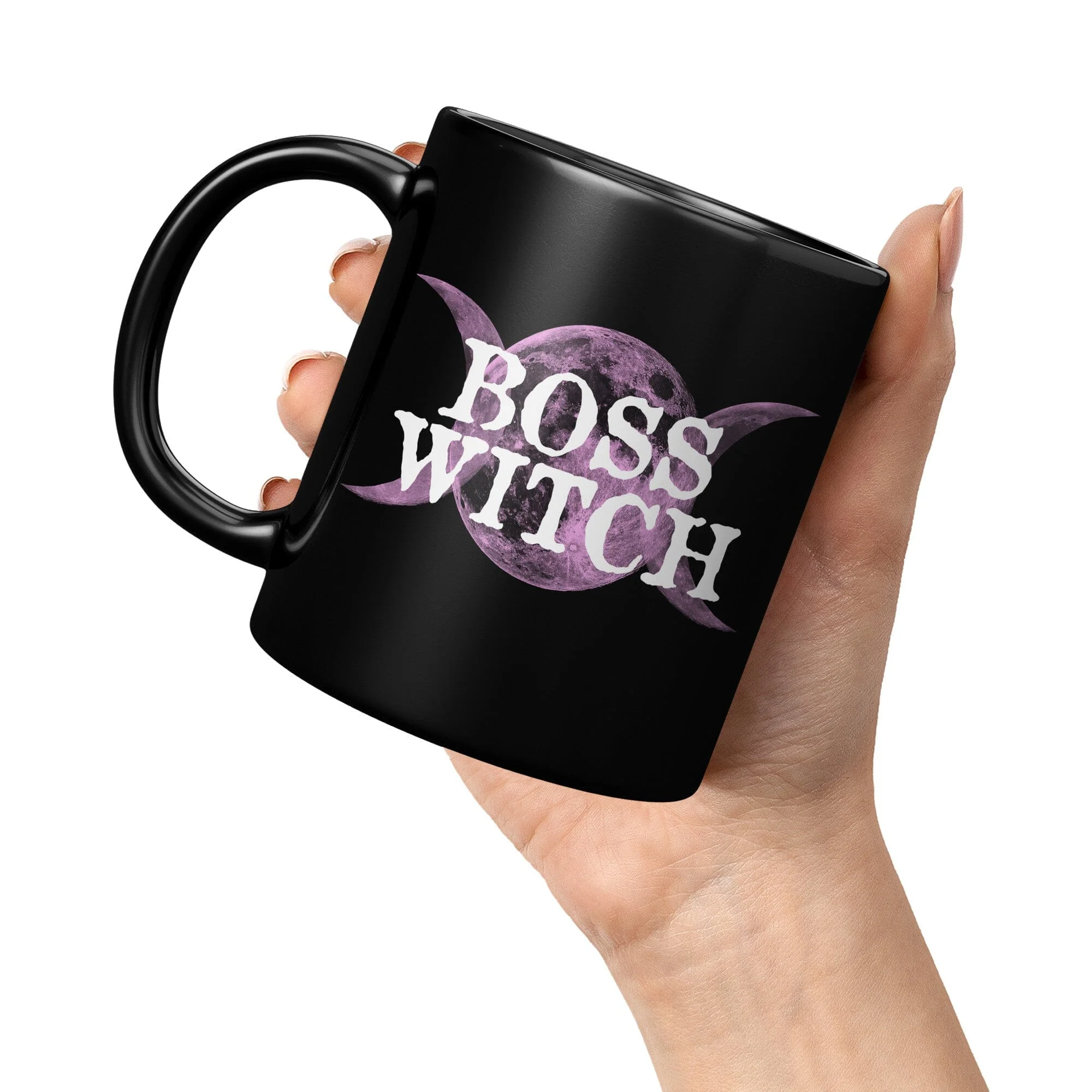 Boss Witch - 11oz Black Mug - Image 4