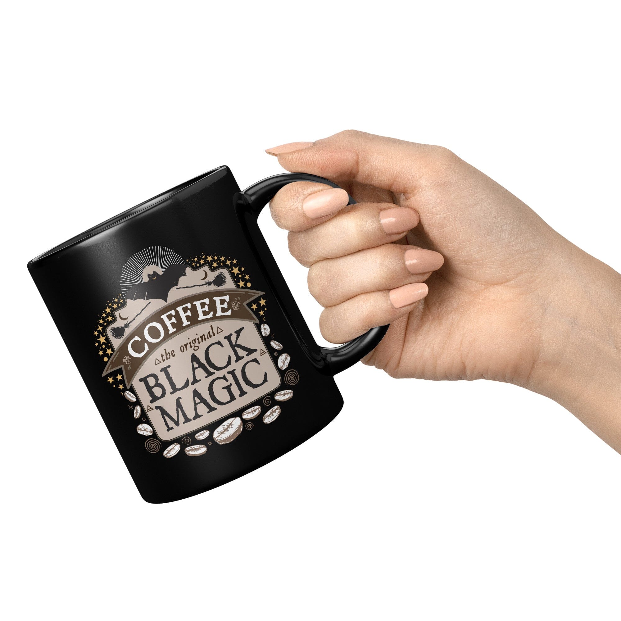 Coffee The Original Black Magic - 11oz Black Mug - Image 4