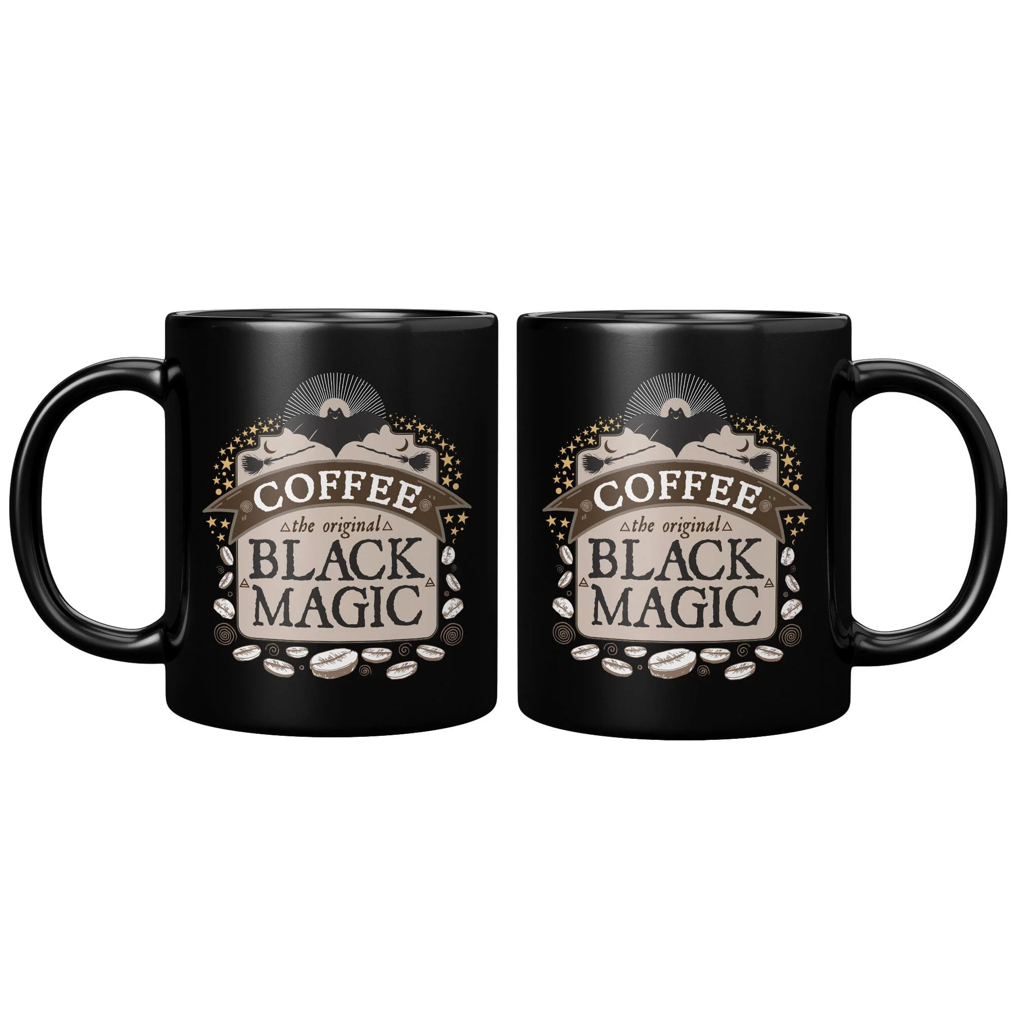 Coffee The Original Black Magic - 11oz Black Mug - Image 5