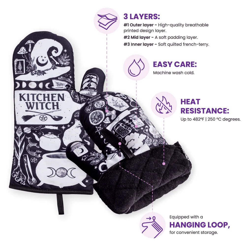 Kitchen Witch Oven Mitt Set - Image 18