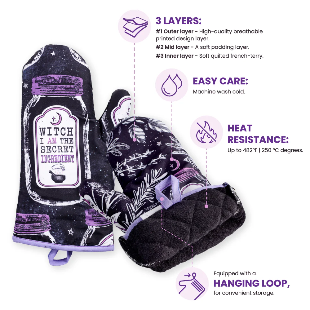 Kitchen Witch Oven Mitt Set - Image 19