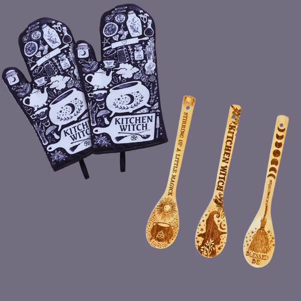 Kitchen Witch Oven Mitt Set - Image 20