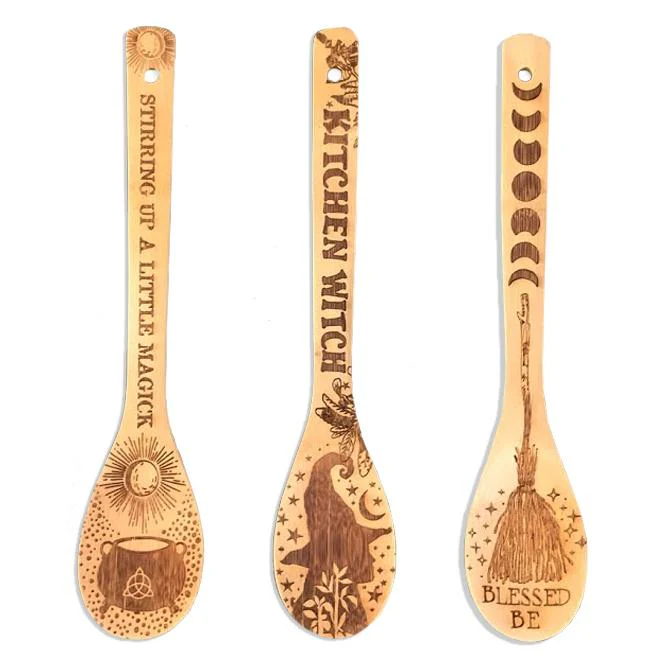 Witchy Bamboo Wooden Spoon - Image 5