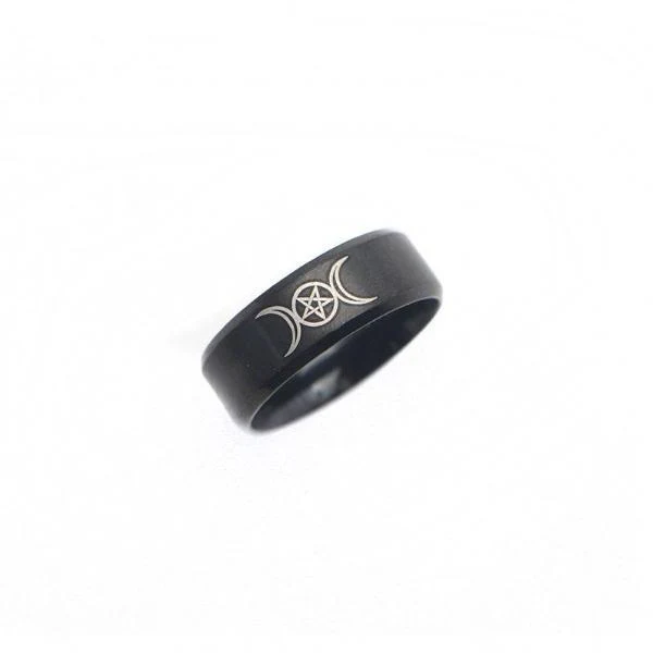 Triple goddess moon ring - Image 3