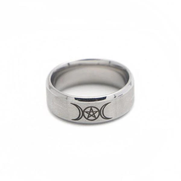 Triple goddess moon ring - Image 4
