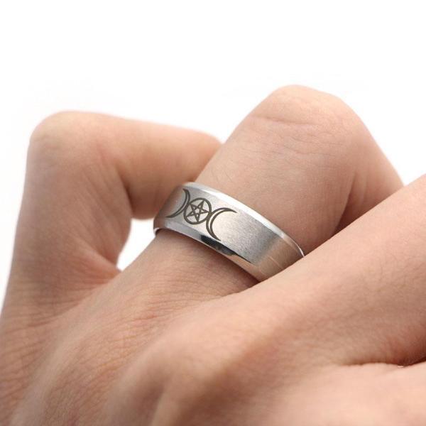 Triple goddess moon ring - Image 6