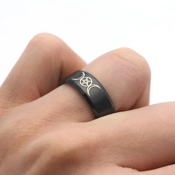 Triple goddess moon ring - Image 7